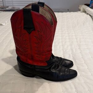 Seychelles Kids Red and Black Western Boots
